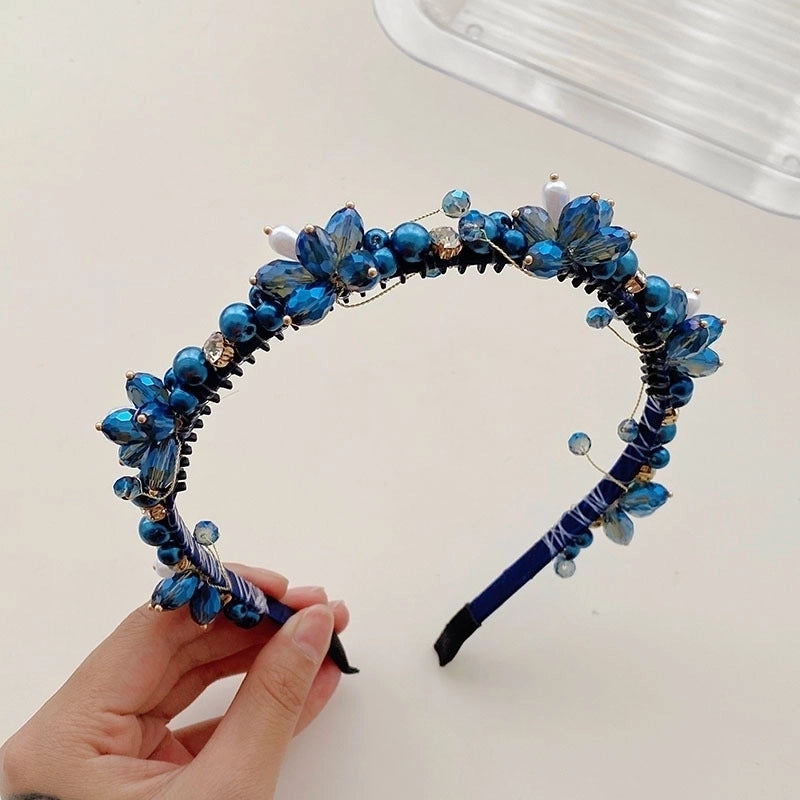 South Korea’s New Crystal Full Diamond Headband Summer Simple Hair Hole Steel Ring Thin Edge Headband