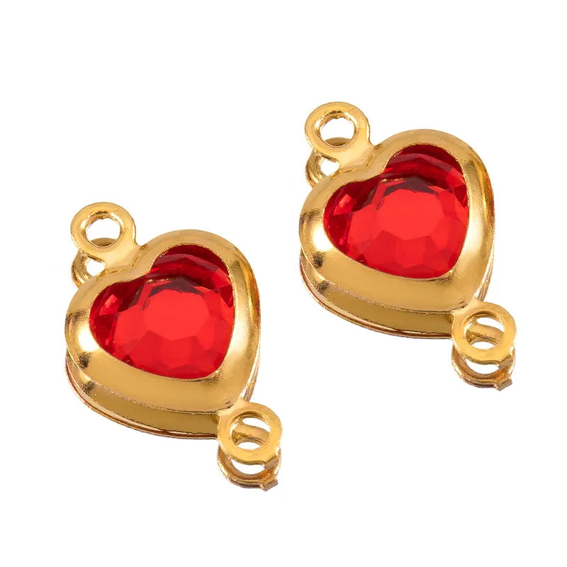 10 PCS/Package 6.5*11.5mm 304 Stainless Steel Zircon Square Pendant Jewelry Accessories