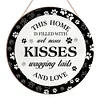 Filled With Wet Kisses Dog - Round Wooden Signs - 30*30cm