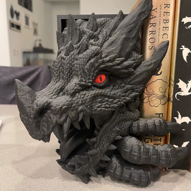 Resin Dragon Book Shelf Bookends Desktop Ornament