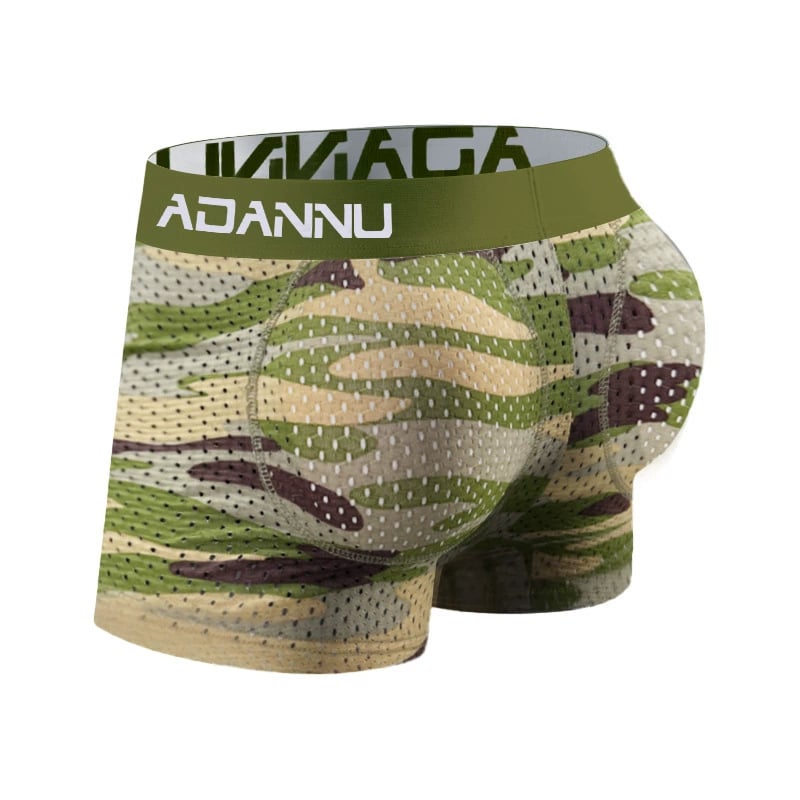 Men's Camouflage Removable Hip Pad Boxer Briefs
