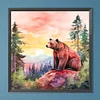 (40*40cm)Bear - Full Round Drill Diamond Painting