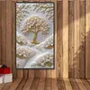 Golden Branch Blossom Tree Special Shaped 5D DIY Partial Drill Diamond Painting Kits for Adults Beginners Home Decor Diamonds Dots Gem Art Kits Large Size 15.75x27.56inch