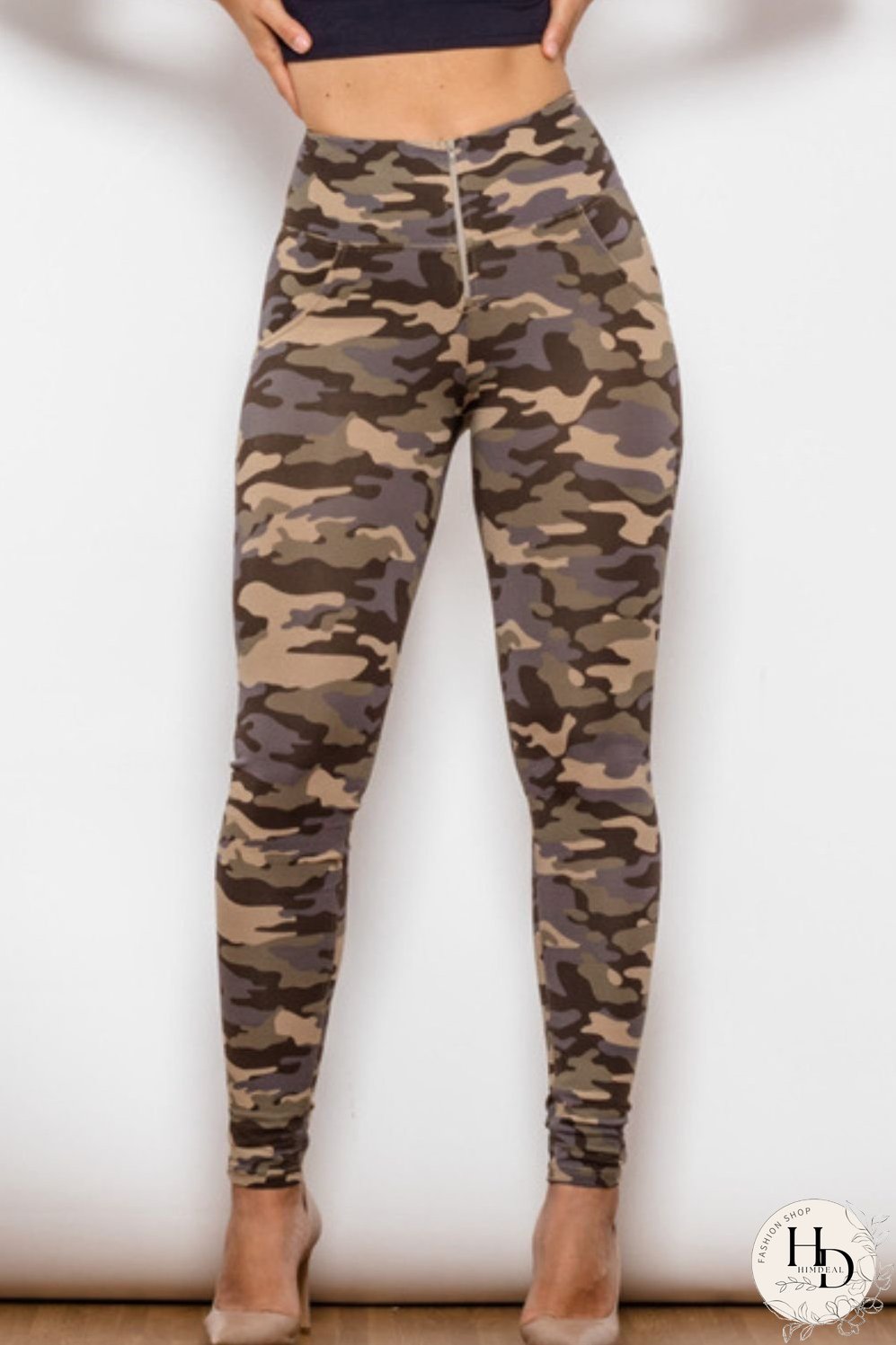 Camouflage Print Jeans