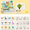👧👦Puzzles magn&eacute;tiques Jeu de voyage pour habiller les visages Jouet &eacute;ducatif double face pour enfants d'&acirc;ge pr&eacute;scolaire🧠