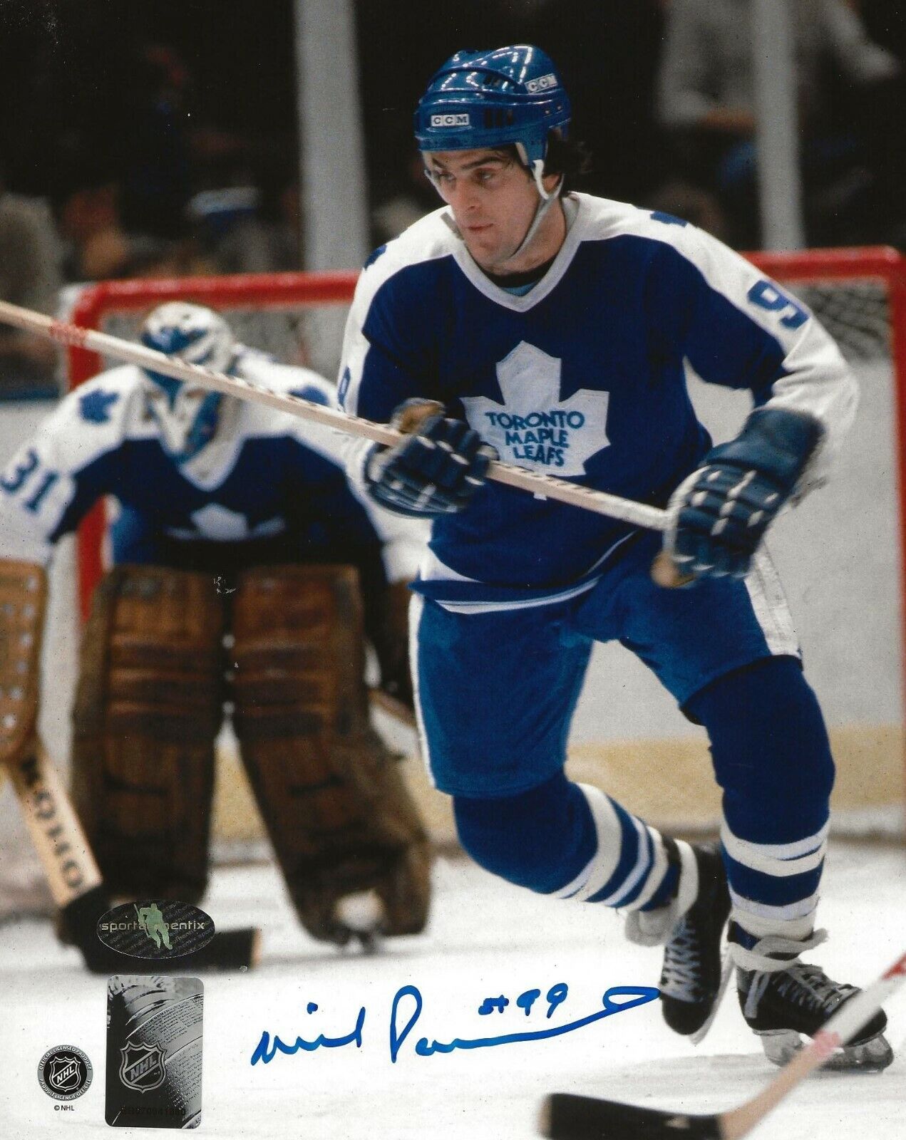 Wilf Paiement signed Toronto Maple Leafs 8x10 Photo Poster painting autographed