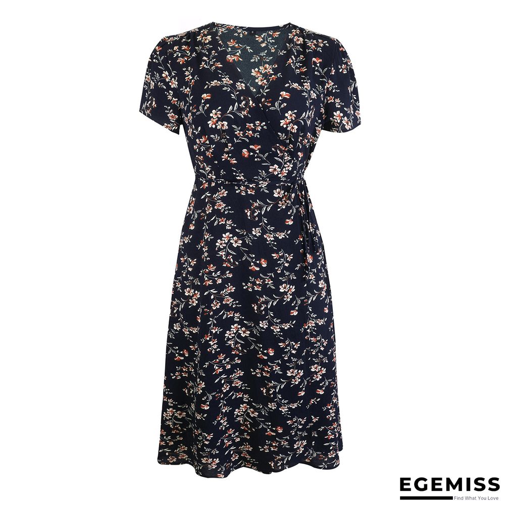 Bandage Slim Chiffon Floral Dress | EGEMISS