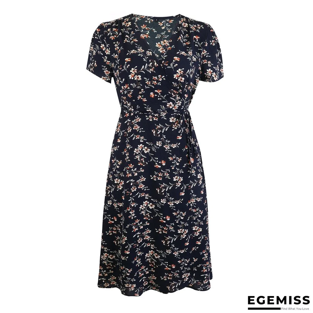 Bandage Slim Chiffon Floral Dress | EGEMISS