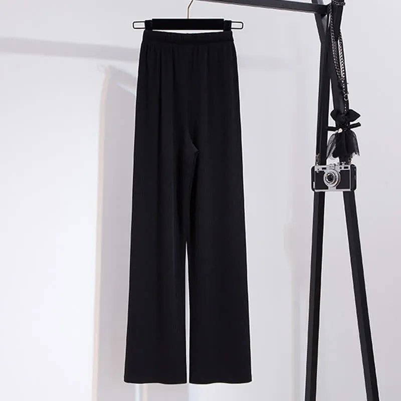 V-neck Cardigan Crop T-Shirt Drawstring Casual Pants