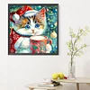 Diamond Painting -DIY Round Drill Christmas Kitten