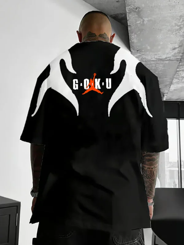 Men's Casual Dragon Ball GOKU Slam Dunk T-shirt