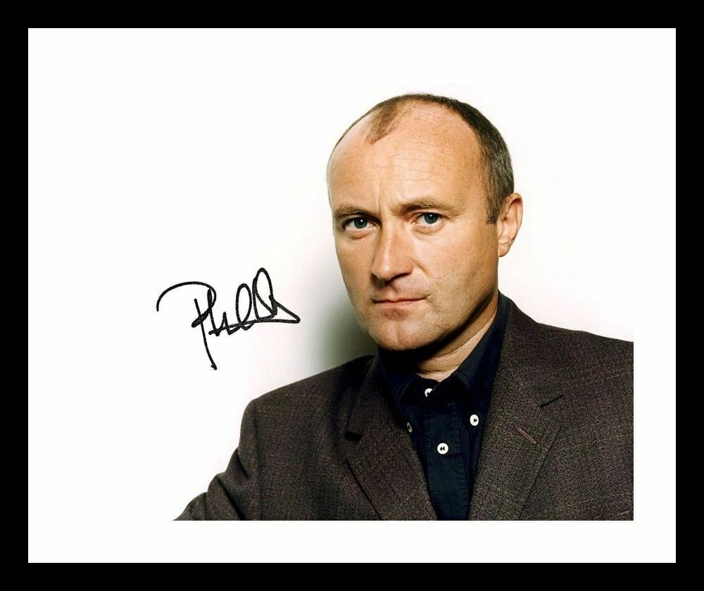 Phil Collins Autograph Signed & Framed Photo Poster painting 5