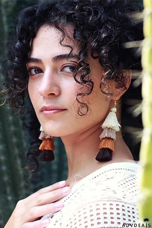 Gradient Tassels Layer Earring