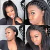 Kinky Straight Wig Lace Front Human Hair Wigs Brazilian 360 Lace Frontal Wig