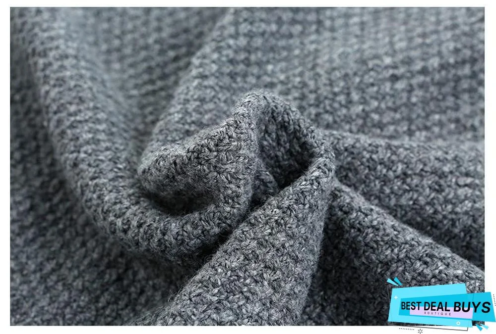 Men Casual Warm Men's High Quality Fashion Cardigan V-Neck Knitting Sweaters Coat
