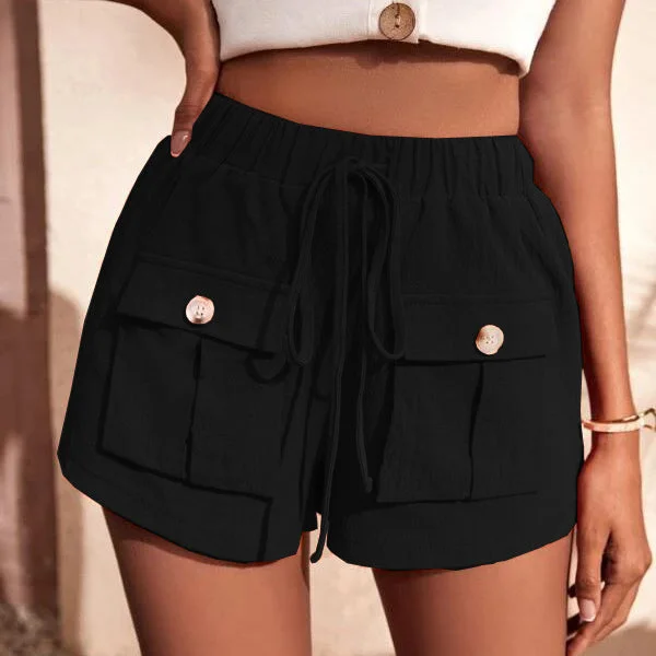 Casual Cargo Shorts Pocket Loose Mid-Rise Drawstring Straight Pants socialshop