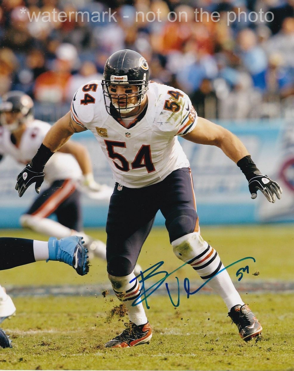 BRIAN URLACHER SIGNED AUTOGRAPH 8X10 Photo Poster painting CHICAGO BEARS