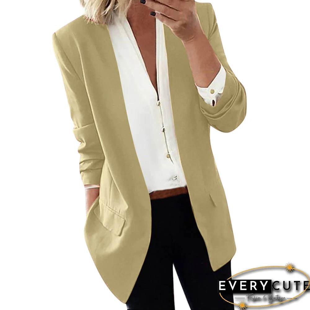 Khaki Slim Fit Lightweight Blazer