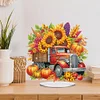 (US Only)Acrylic 2D Flat Pumpkin Truck DIY Table Top Diamond Painting Ornament Kits