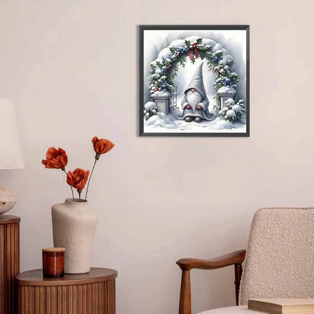 Diamond Painting - Full Round Drill - Christmas Gnome(Canvas|30*30cm)