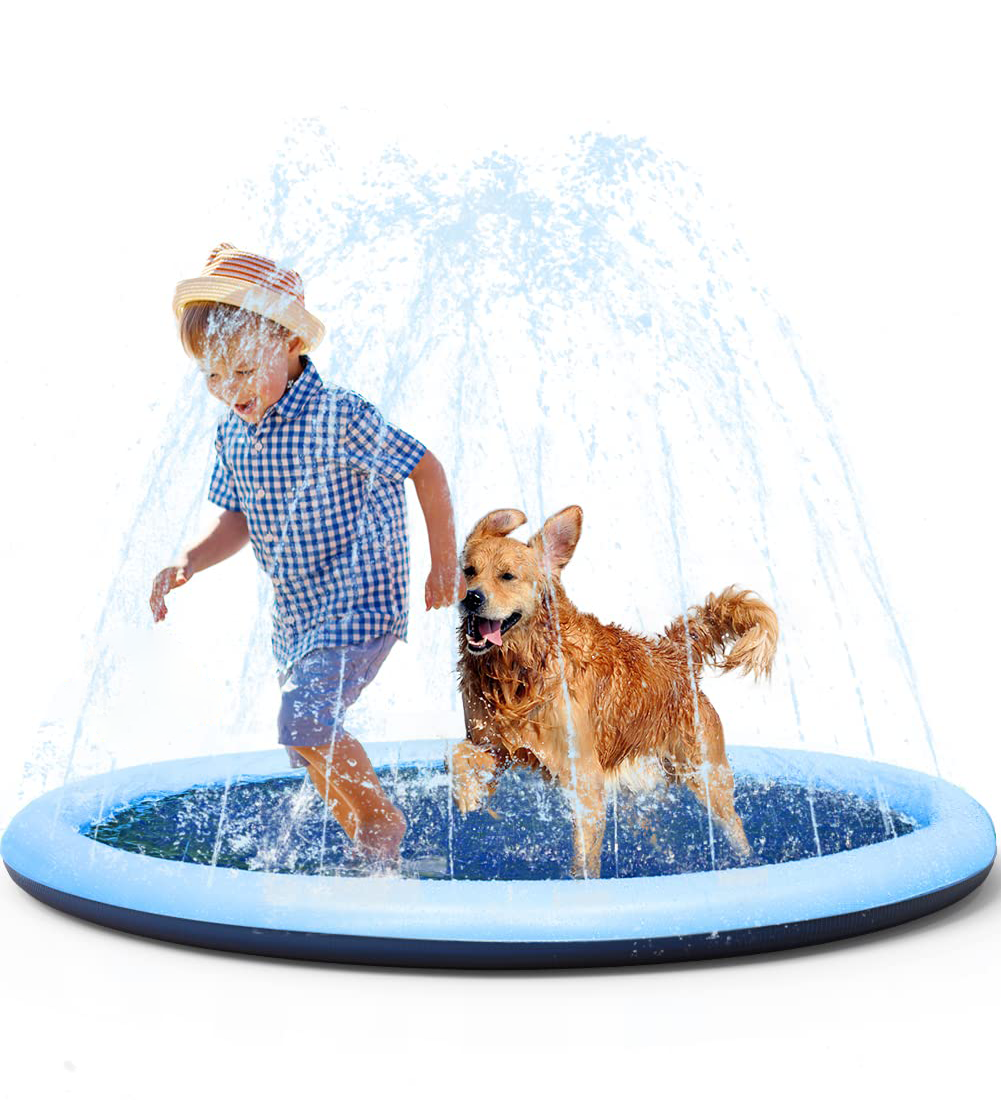 Non-Slip Splash Pad for Kids and Dog