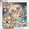 Diamond Painting-DIY Crystal Rhinestone Owl under the Moon