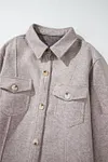 Women's Autumn Flap Pockets Buttoned Jacket Coat