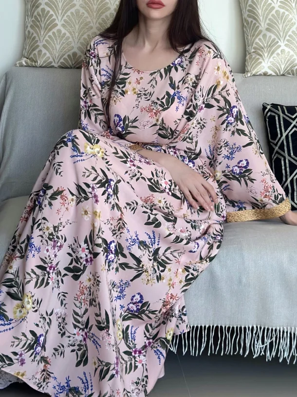Stylish Floral Dress Robe-inspireuse