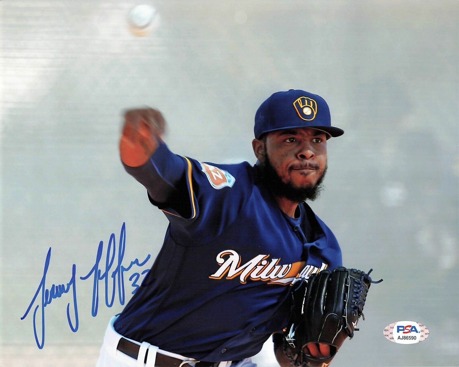 JEREMY JEFFRESS signed 8x10 Photo Poster painting PSA/DNA Milwaukee Brewers Autographed