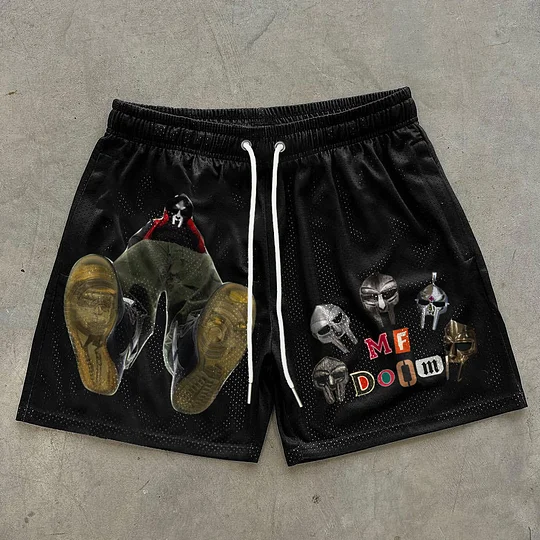 Sopula The Illest Villain Mf Doom Graphic Mesh Basketball Shorts - SOPULA