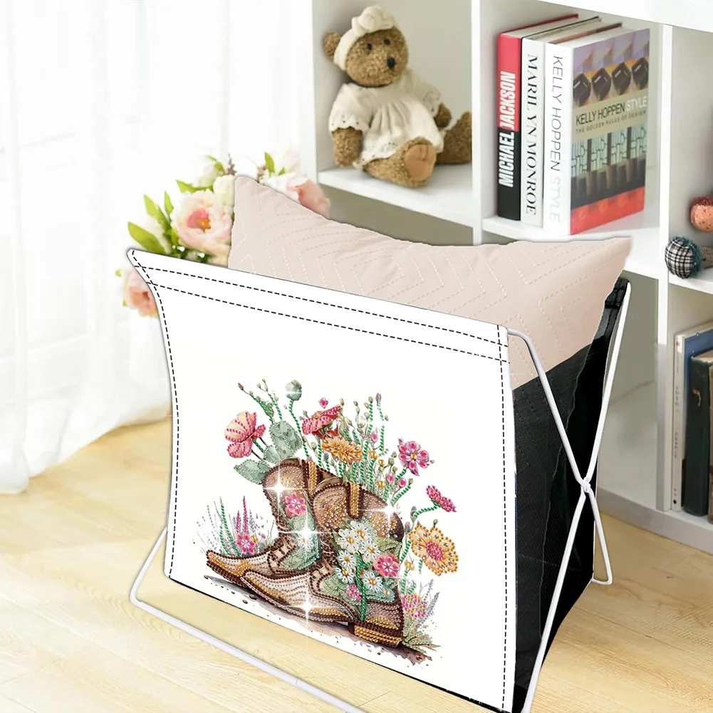 DIY Flower Boots Special Shape Diamond Painting Storage Rack for Adults Kids