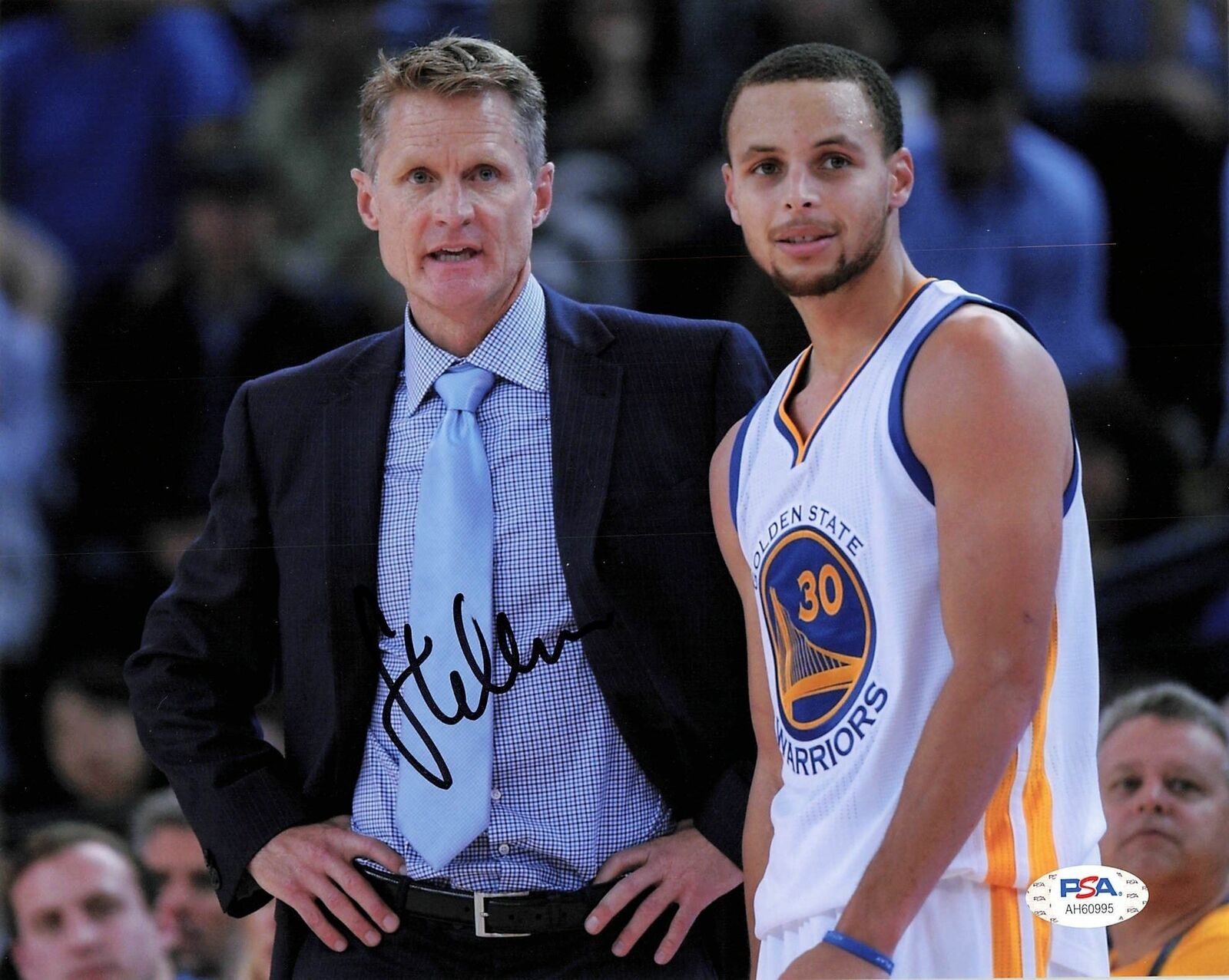 Steve Kerr signed 8x10 Photo Poster painting PSA/DNA Warriors Stephen Curry