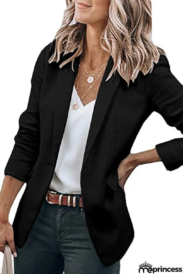 Casual Turndown Collar Coat