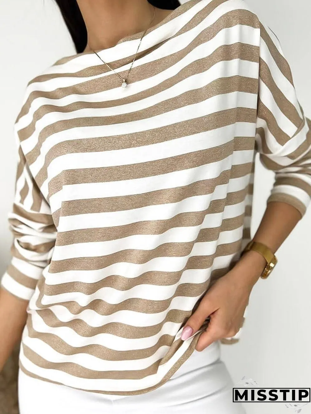 Short Sleeve Mock Neck T-Shirt with Side Slits