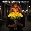15Pcs Radiant Romantic Tulip Light LED Adjustable Tulip Night Light Warm Light L