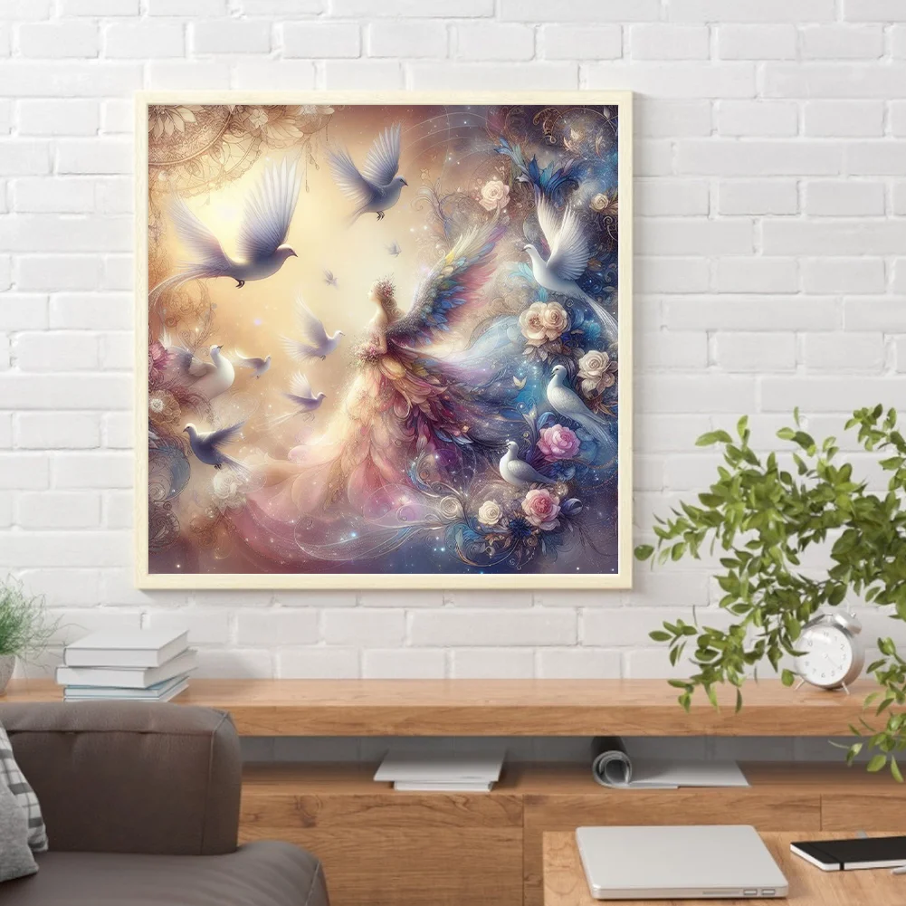 Diamond Painting - Full Round Drill - Dove(Canvas|30*30cm)