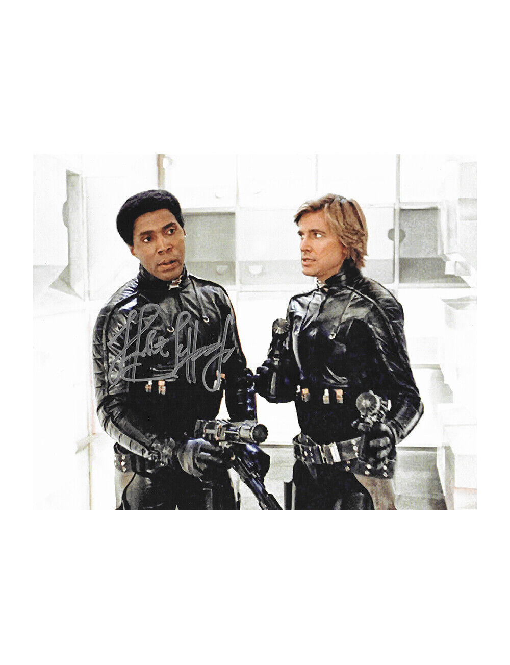 10x8 Battlestar Galactica Print Signed by Herbert Jefferson Jr. 100% + COA