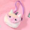 Kids Baby New Cartoon Style Unicorn's Plush Shoulder Bag