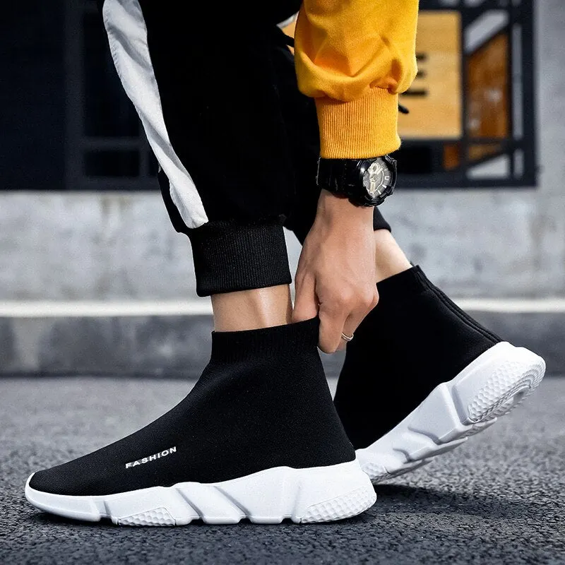 MWY Men Casual Shoes High Top Socks Sneakers Women Black  Walking Trainers Plus Size Zapatillas De Deporte Vulcanized Shoes
