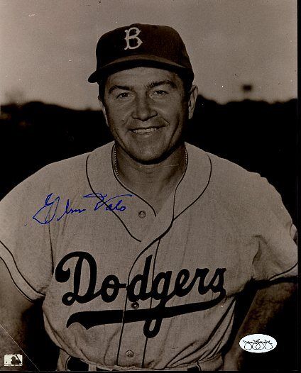 Elmer Valo Brooklyn Dodgers Signed Jsa Sticker 8x10 Photo Poster painting Authentic Autograph