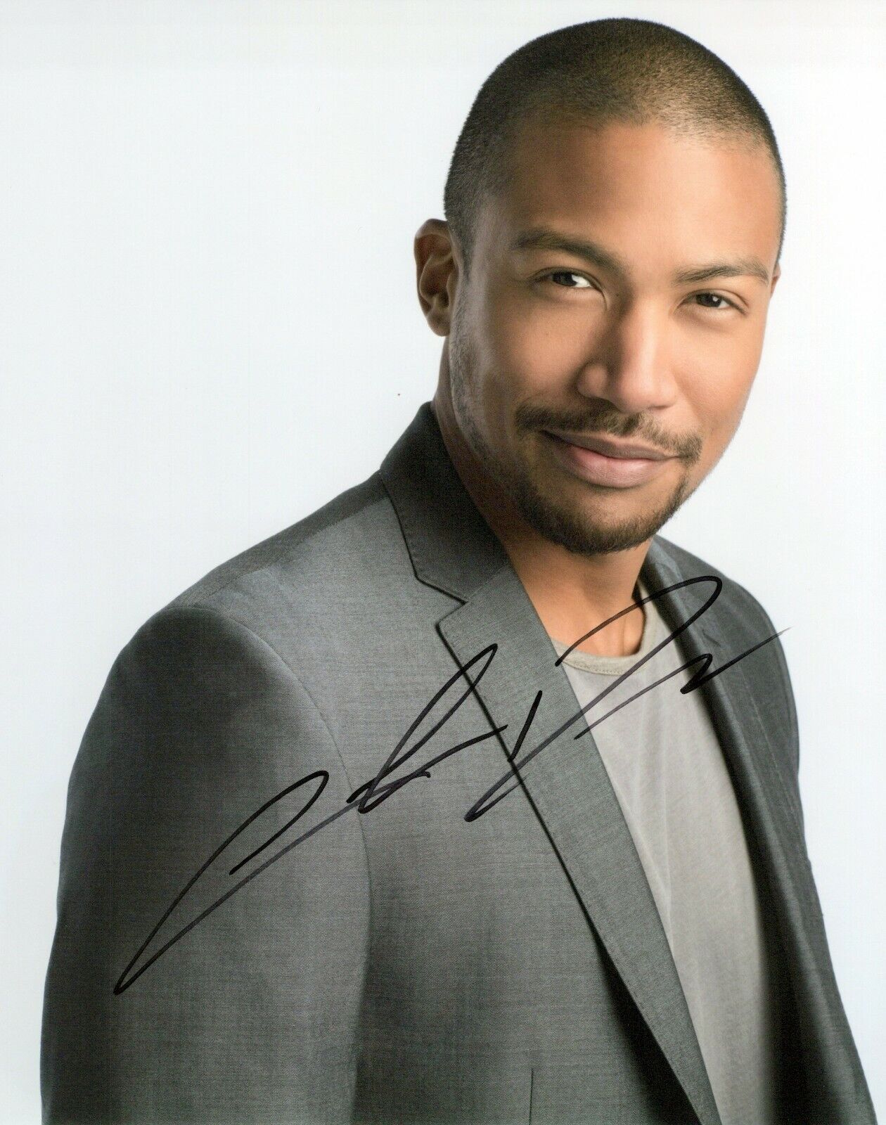 Charles Michael Davis head shot autographed Photo Poster painting signed 8x10 #8