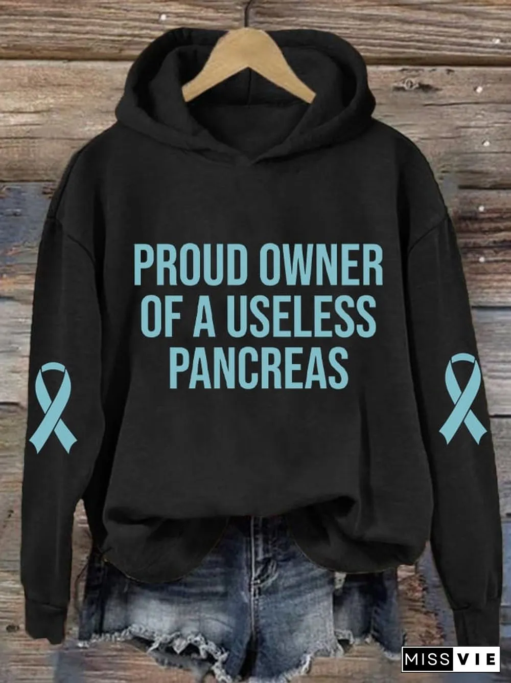 Women's Proud Owner of a Useless Pancreas Printed Casual Hoodie
