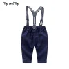 Baby Boys Sets Plaid Suspenders Cotton Gentleman Sets 2 Pcs