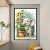 >SALE<Full Embroidery Cotton Thread 11CT Printed Elephant Cross Stitch Kit 40x60cm