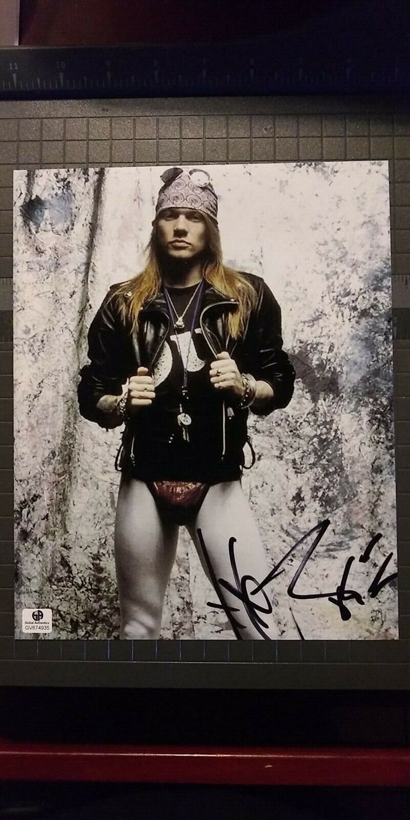 Axl Rose signed 8x10 COA GAI