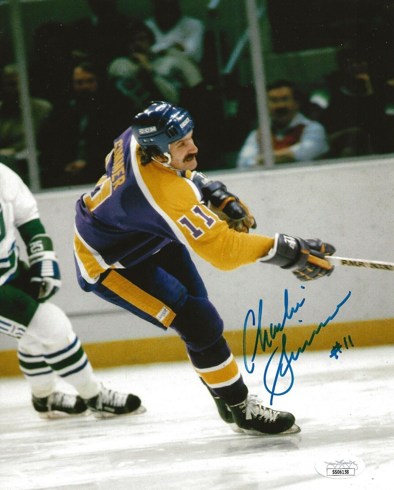 Charlie Simmer signed LA Los Angeles Kings 8x10 Photo Poster painting autographed JSA