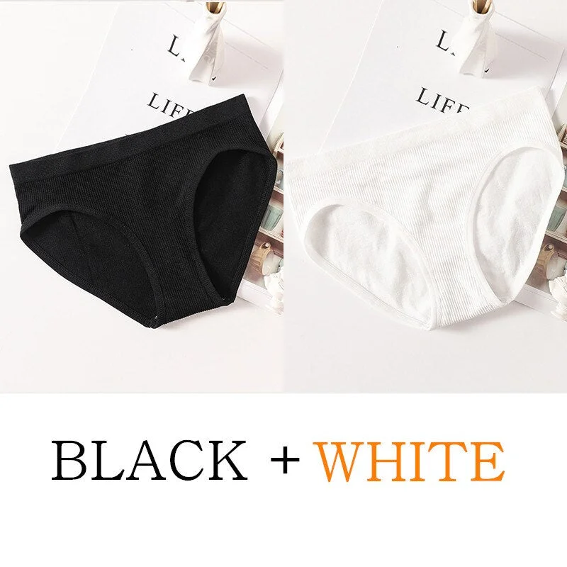 2PCS/Set Women Panties Bodyshaper Briefs Seamless Underwear Sexy Female Underpants Sexy Lingerie Ladies Comfort Cotton Panty M-L