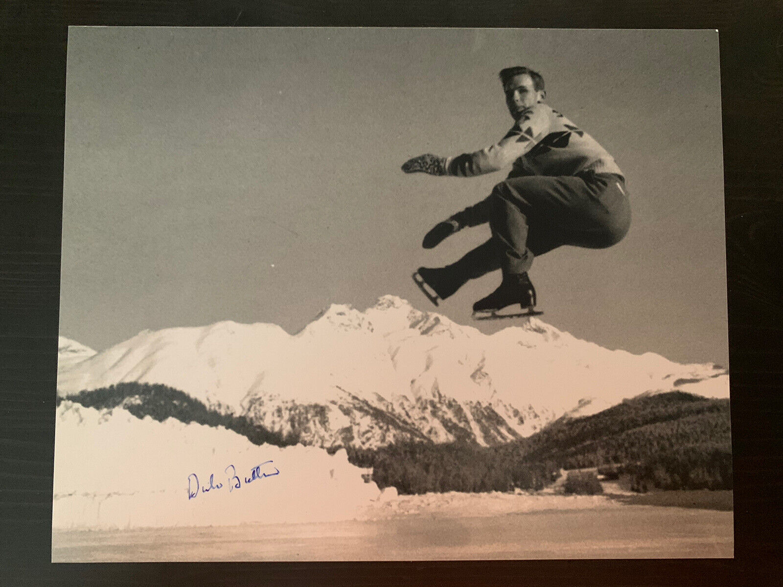 Dick Button Signed 8x10 Photo Poster painting Figure Skating Olympic Gold Medalist Autographed