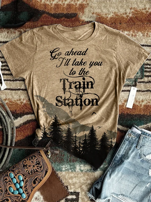 VChics Go ahead I'll Take You to the Train Station T Shirt