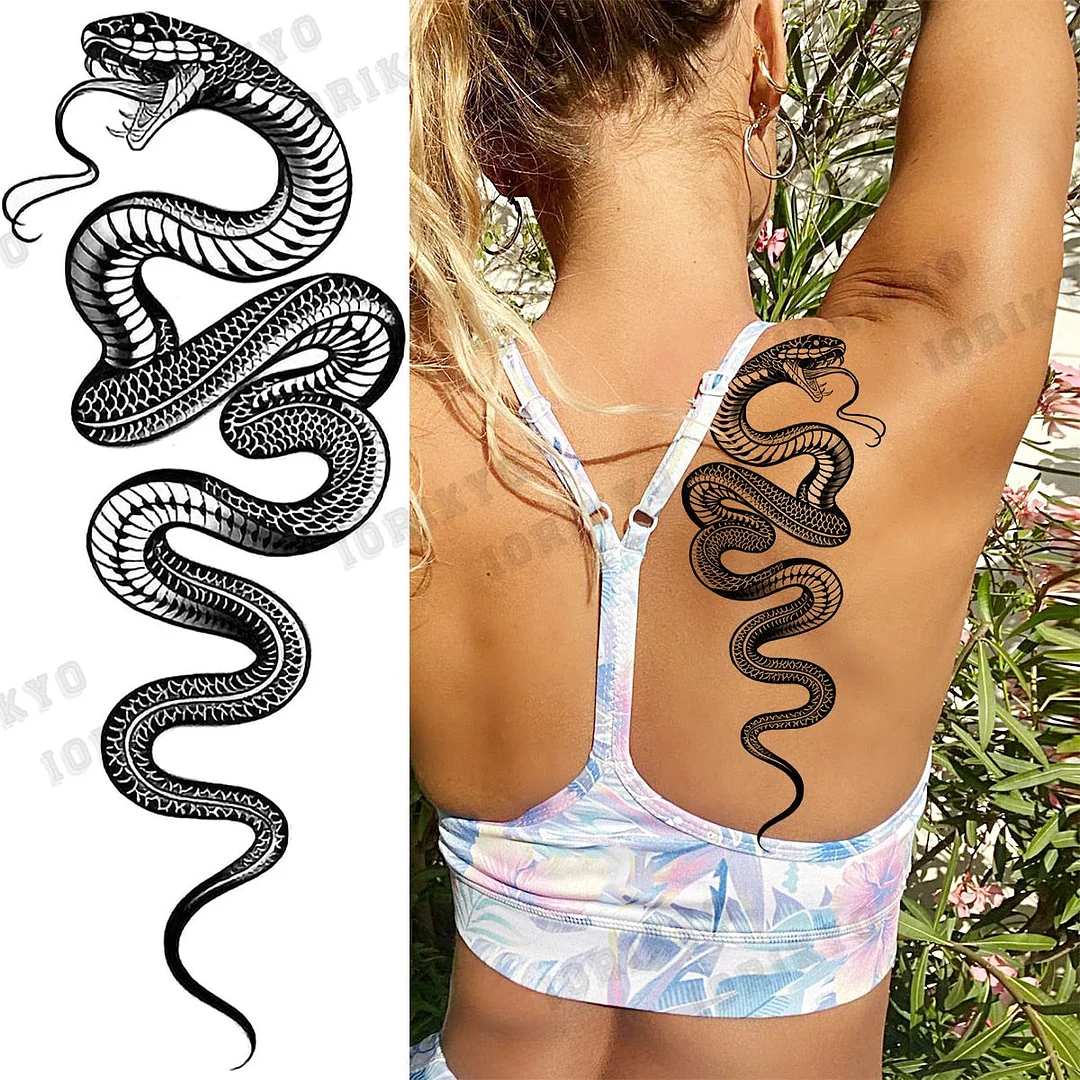 Black Devil Vampire Arm Temporary Tattoos For Women Adult Skull Lion Crown Compass Fake Tattoo Washable Body Art Painting Tatoos